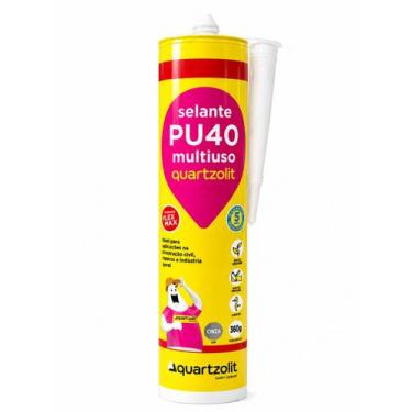 Imagem de Selante PU40 Multiuso Quartzolit Cinza 360g Alta Resistência Vedação e