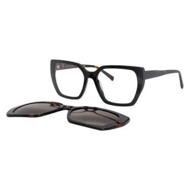 Imagem de Armação de Óculos Bulget Bg7236c A01p Preto Brilho -, Preto, 53