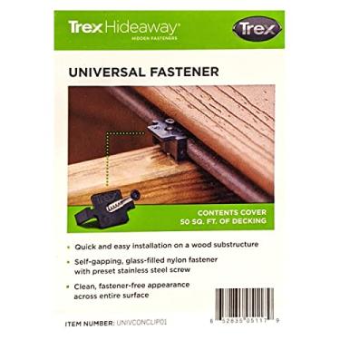 Imagem de Fechos de plástico ocultos da Trex com parafusos – Caixa com 90