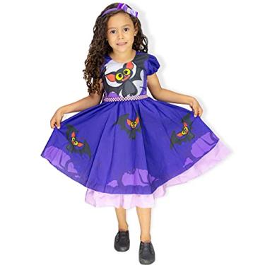 Imagem de Fantasia Bruxa Bebe Luxo Vestido Hotel Transilvânia + Tiara (G - 3)