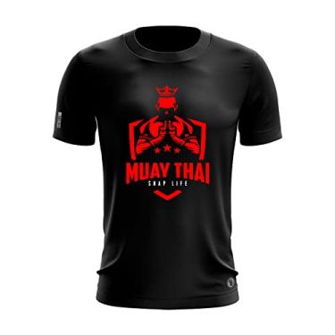 Imagem de Camiseta Muay Thai Shap Life Academia Treino Artes Marciais Cor:Preto;Tamanho:M