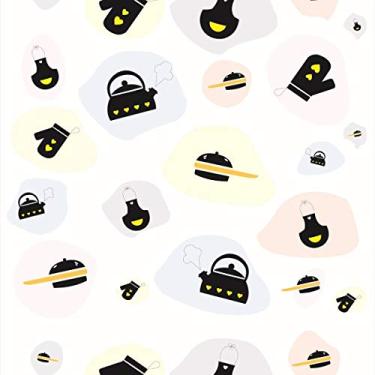 Imagem de Papel De Parede Adesivo Lavável Cozinha Engraçada 3m