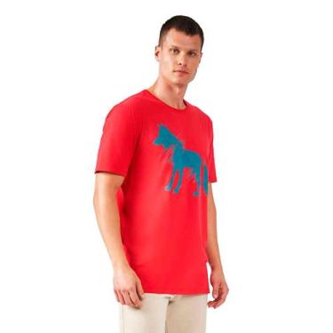 Imagem de Camiseta Acostamento Big Wolf In23 Vermelho Masculino