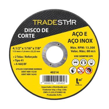 Imagem de Disco De Corte Metal 4.1/2 115X1,6 Mm