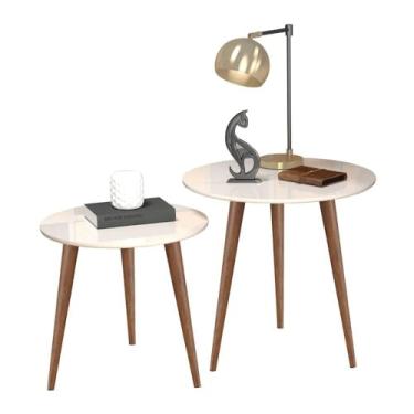Imagem de Conjunto de Mesas de Apoio e Lateral Teles Off White