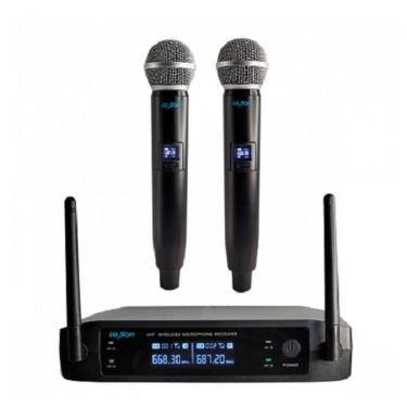 Imagem de Microfone Sem Fio Leson LS902 Duplo Plus Digital Preto