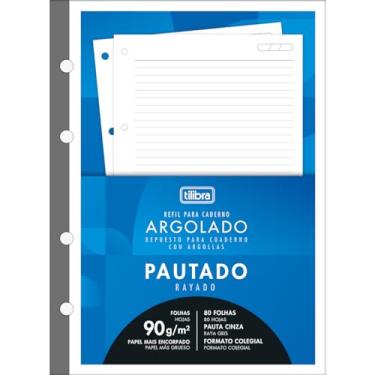 Imagem de Tilibra - Refil Tiliflex para Caderno Argolado Colegial Académie 177mm x 240mm - 80 Folhas 90 Grmas