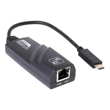 Imagem de Adaptador De Rede Multilaser Wi423 Usb Tipo-c (m) X Rj45 Cor Preto