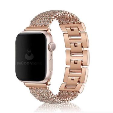 Imagem de Pulseira Aço Elos Fios Compatível com Apple Watch - Baú do Viking, 38m