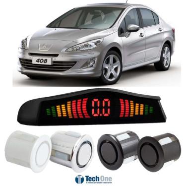 Imagem de Sensor De Estacionamento Ré Display Led Peugeot 408 - Tech One, Branco