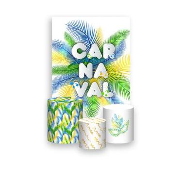 Imagem de Painel De Festa Vertical 1,50 x 2,20 + Trio De Capas Cilindro - Carnav