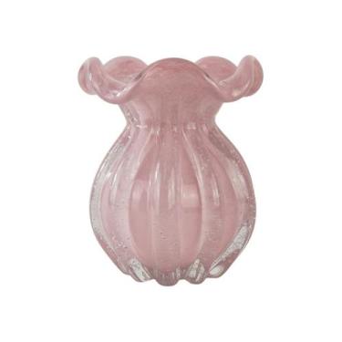 Imagem de Vaso Trouxinha Grande Murano Decorativo - Laradore Rosa Bebê
