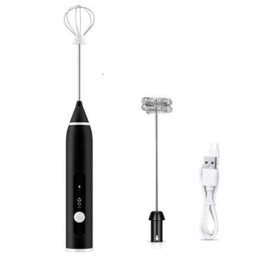 Imagem de Mini Mixer 2 Em 1 Recarregávels Inox Café Leite Nescau Toddy - Relet