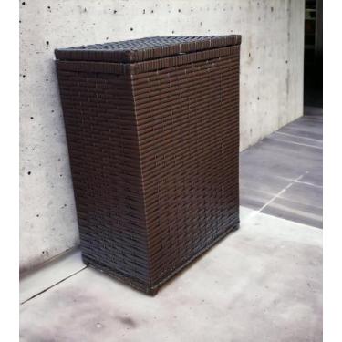 Imagem de Cesto de Roupa Fibra Sintética Tipo Vime Junco 45 Litros 40x25x55 - ar
