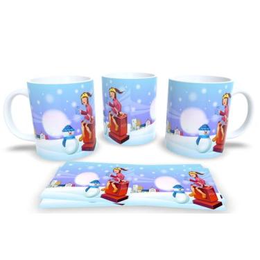 Imagem de Canecas de Porcelana Personalizadas Natal 5 - Estampa Sublimada, Mod.8