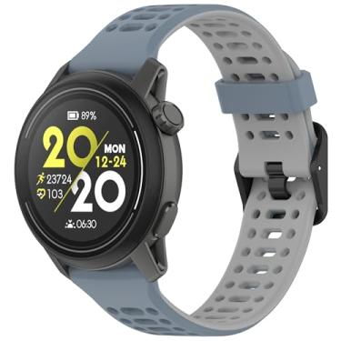 Imagem de hengkang Pulseiras de substituição de silicone duráveis de 22 mm adequadas para COROS PACE 3, mulheres, masculinas, coros apex 2 Pro, de liberação rápida (azul)