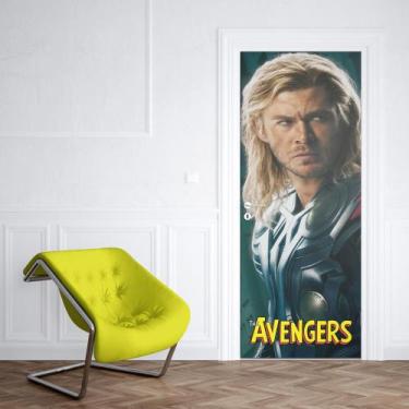 Imagem de Adesivo de Porta Vingadores Thor 01 - Império da Impressão, M - 80cm X