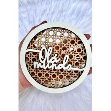 Imagem de Kit mêsversário plaquinhas em mdf rattan 13 placas na caixa unissex