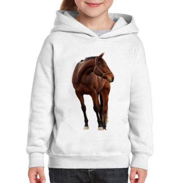 Imagem de Moletom Infantil Cavalo Andaluz - Foca na Moda, Branco, 10
