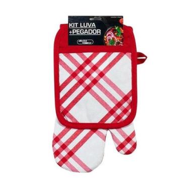 Imagem de Kit Luva e Pegador - Jolitex Ternille, Vermelho