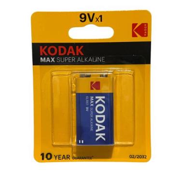 Imagem de Pilha Bateria 9 Volts Kodak Max Super Alcalina 01 Unidade
