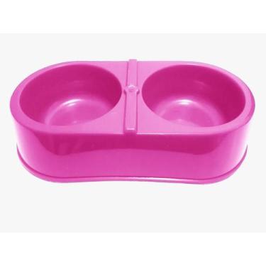 Imagem de Comedouro E Bebedouro Duplo Para Pet Cachorro Gato 360 Ml - Pet Toys