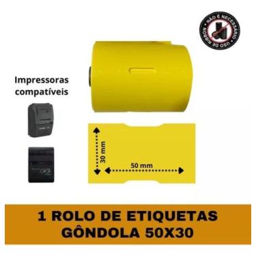 Imagem de Etiqueta Adesiva Gôndola 50x30 Para Mini Impressora - PERSONALIZADO TI