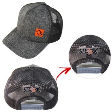 Imagem de Boné Logo Sterk Trucker Aba Curva Cinza Barato Simples