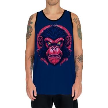 Imagem de Camiseta Regata Babuino Macaco Gorila Face Animais Selva 1 - Enjoy Sho