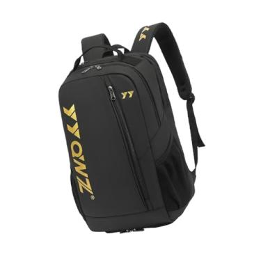 Imagem de Dynwave Mochila de badminton, mochila portátil para o dia a dia, mochila de tênis, bolsa para raquetes de tênis, acessórios para bolas, Preto