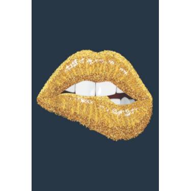 Imagem de Lips Biting Kiss Black Girl Magic Queen Melanin Beauty Pretty: Notebook A5 size (6 inch wide x 9 inch high), 120 pages with lined