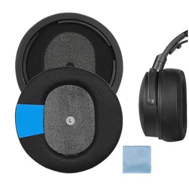 Imagem de Geekria Almofadas de reposição de gel de resfriamento esportivo para fones de ouvido sem fio Audeze Maxwell, almofadas de fone de ouvido, peças de reparo de capas de fones de ouvido (tecido