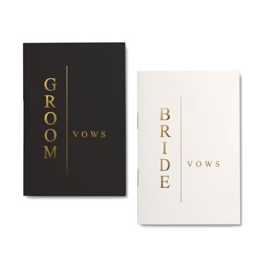 Imagem de GroomBrideGifts Livro de votos de casamento para ele e ela, toque suave, livros de votos de noiva e noivo de tamanho perfeito, essenciais de casamento, ideias para lista de presentes de casamento,