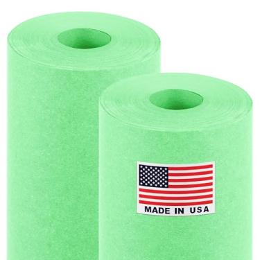 Imagem de Paclord Rolo de papel kraft verde claro de 45,7 cm x 3048 cm (pacote econômico com 2), espessura de 20,4 kg, feito nos EUA, papel kraft colorido para escola, papel kraft de boletim - inodoro, não