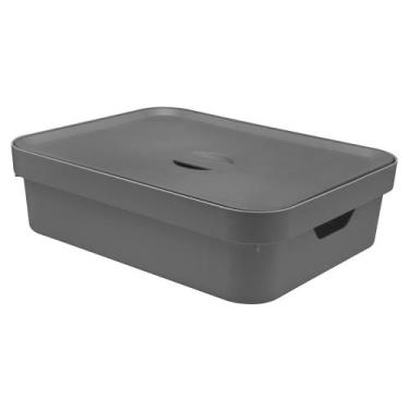 Imagem de Caixa Ou Tamanho Grande 16 Litros Cube 13x35x45cm - Preto, Cinza, G