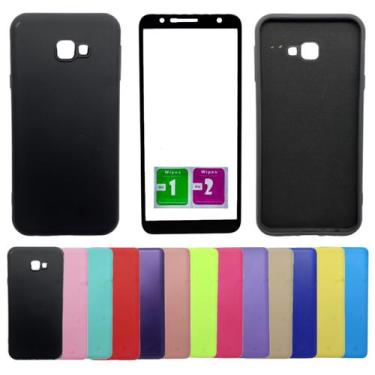 Imagem de Kit Capa Aveludada Para Galaxy J4 Plus Core + Pelicula 3d - Mustangsho