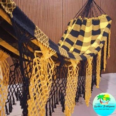 Imagem de Rede de descanso dormir casal luxo Reforçada suportar 300kg algodão gi