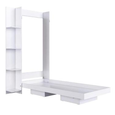 Imagem de Cama Solteiro Articulavel Vertical Estante 80 Vancouver Branco - Art i