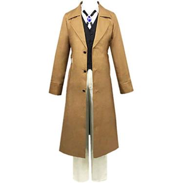 Imagem de Bungo Cachorros Vadios Cosplay Dazai Osamu Cosplay Fantasia de Detetive Fantasia de Halloween Conjunto Completo, Tamanho:, Male XL