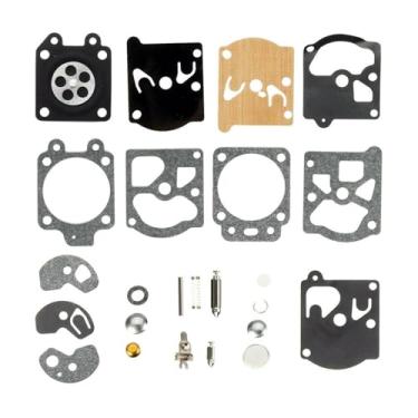 Imagem de Kit de reparo de carburador de 10 peças compatível com K10-WAT WA WT Mdel Aparador de corda de 2 ciclos Kit de reconstrução de carburador Ferramenta de cortador de grama de jardim Carburador (1
