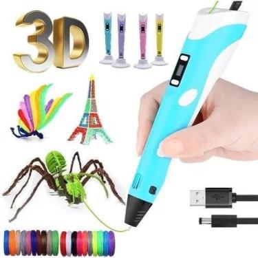 Imagem de Impressora 3D Caneta Manual Infantil E Adulto Com Filamentos - 3D Prin