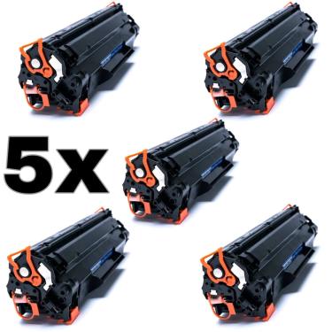 Imagem de Kit 5 Toner Compatível Ce285a cb435a cb436a P1102w M1132 M121 M1212 M1210 85a 35a 36a P1005 P1006 M1120 M1130