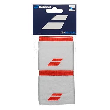Imagem de Munhequeira Logo Wristband (Curta) Bco/Vinho Babolat