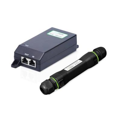 Imagem de FASTCABLiNG Extensor Gigabit Ethernet Para Ambientes Externos Fastcabling, 450 Pés/140 M, 10/100/1000 Mbps, Ip67 À Prova D'Água, Resistente A Uv, Enterramento Direto, Somente Extensão De Dados, Inje