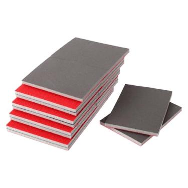 Imagem de TUCKBOLD 20 peças de esponja de lixa fina P2000 de 9 x 7 cm, laváveis para paredes de gesso de metal, madeira, pintura automotiva, plástico, faça você mesmo, 0,5 polegada