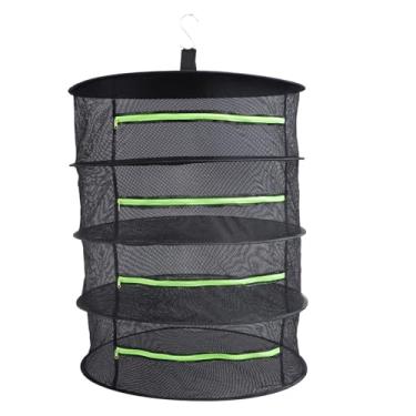 Imagem de Eujgoov Secador de Cesta de Malha Tranquila Secadora Seca para Cultivar Tendas Frutas Vegetais (4 Nível)