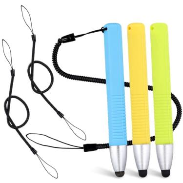 Imagem de PEUTIER Canetas Stylus Para Telas Sensíveis Ao Toque, Capacitivas Crianças Com Cabo De Mola, Giz Cera Tablets, Ipads, Iphones, Kindle Fire E Smartphones