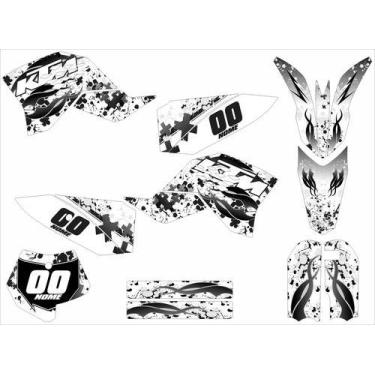 Imagem de Adesivo Moto Cross Trilha Ktm 50 Sx 09-15 Branco Preto Lm080 - SPTS