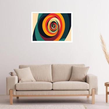 Imagem de Quadro Decorativo Espiral Colorido Abstrato - 50x70cm - Quadros On-lin