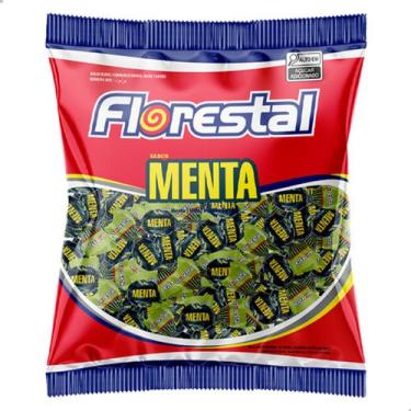 Imagem de Bala Dura sabor Menta Refrescante Florestal Pacote 500g com 91 unidade
